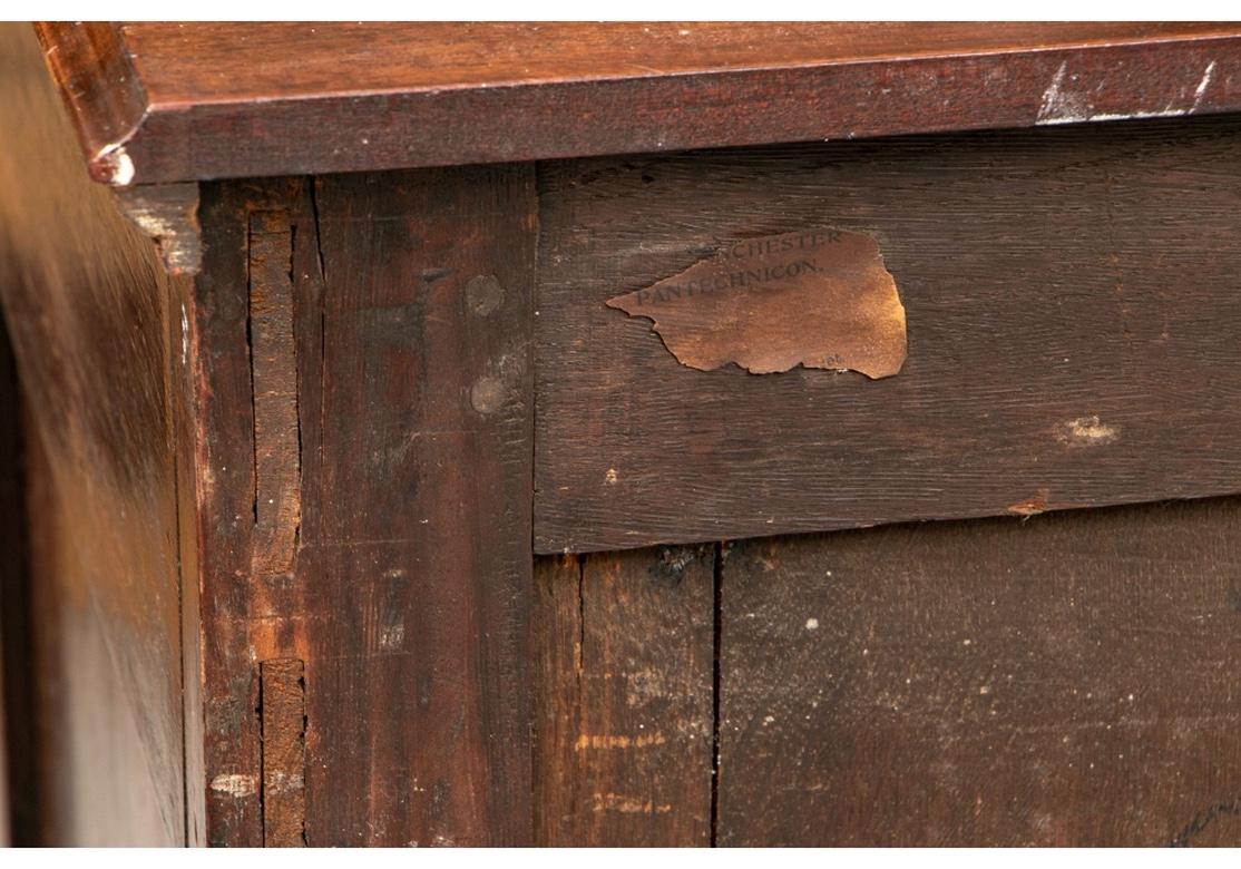 Brass Fine Antique Mahogany Double Dresser for Restoration For Sale