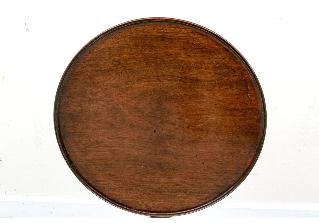 20th Century Fine Antique Mahogany Tilt Top Tripod Table For Sale