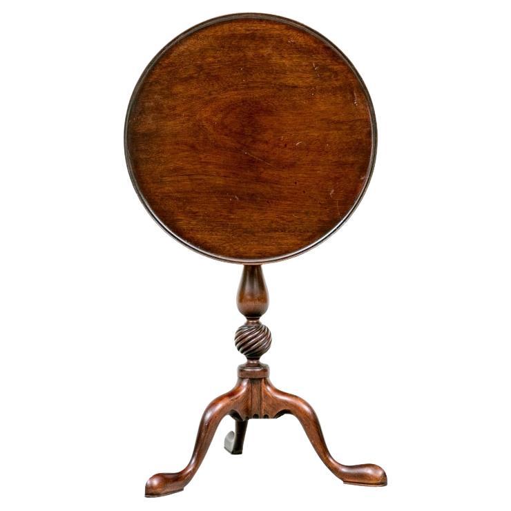 Fine Antique Mahogany Tilt Top Tripod Table For Sale