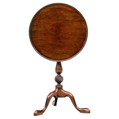 Fine Antique Mahogany Tilt Top Tripod Table