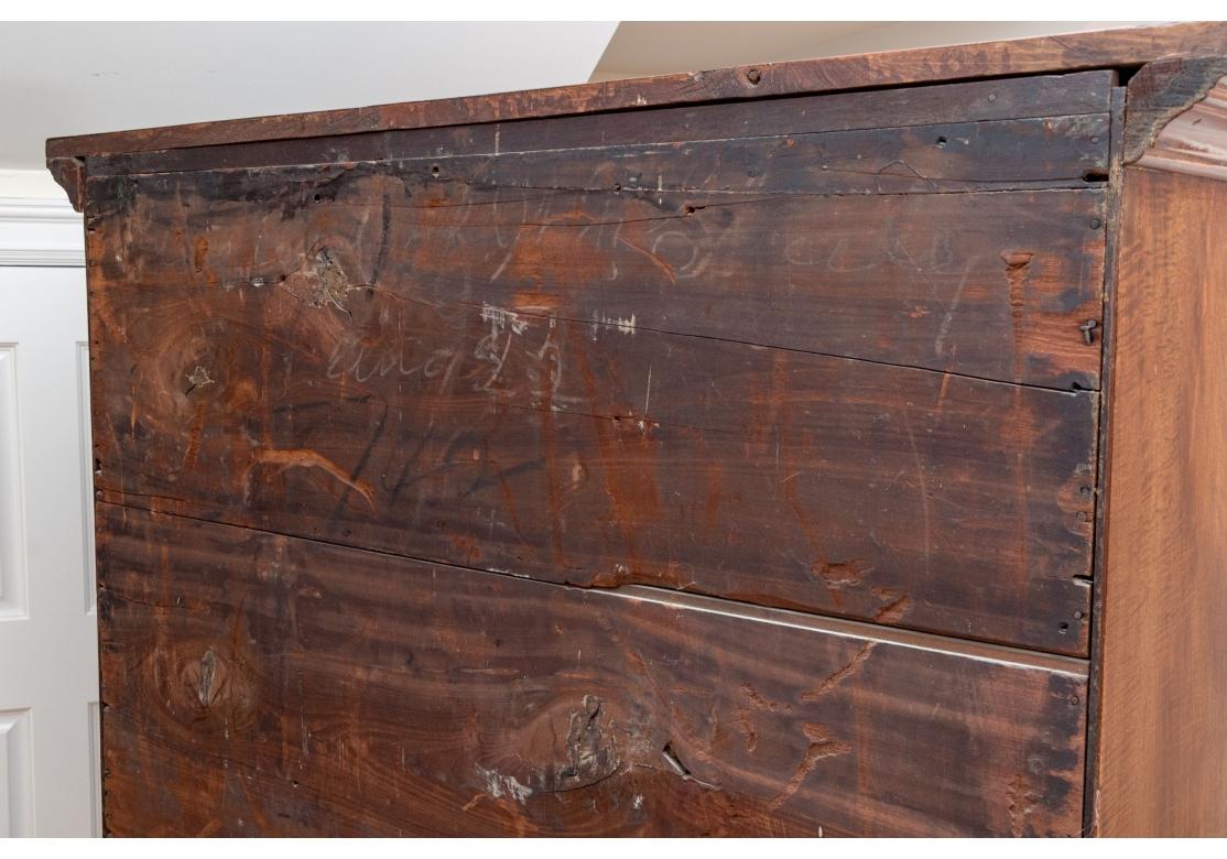 Fine Antique Marquetry Inlaid Mahogany Chest in Chippendale Style For Sale 8