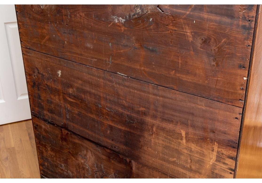 Fine Antique Marquetry Inlaid Mahogany Chest in Chippendale Style For Sale 4