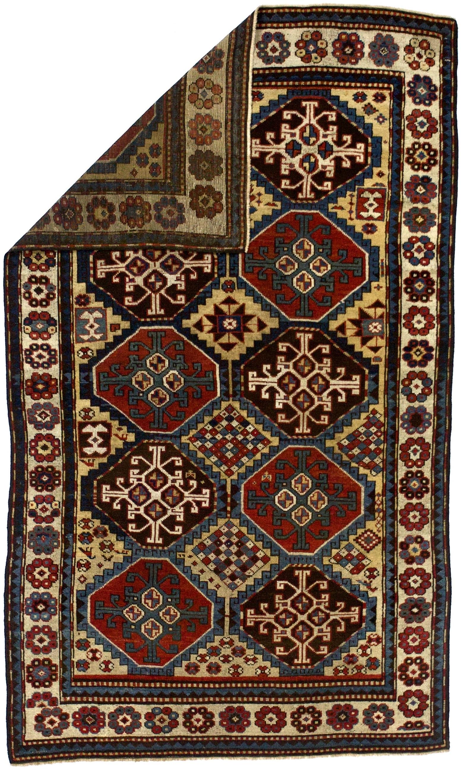 Tappeto antico Mogul Kazak 4'7