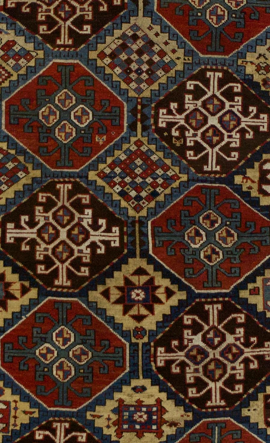 Caucasico Tappeto antico Mogul Kazak 4'7