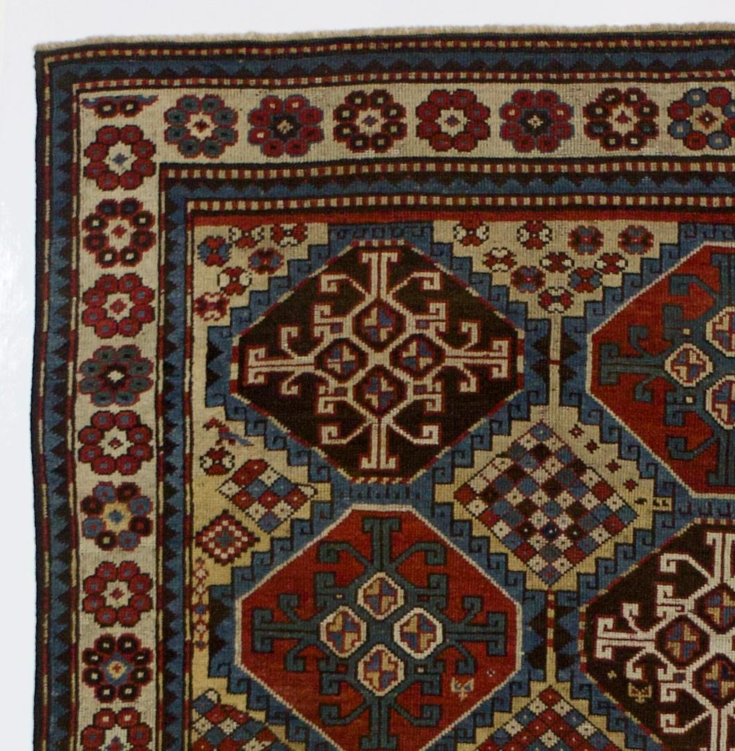 Tappeto antico Mogul Kazak 4'7