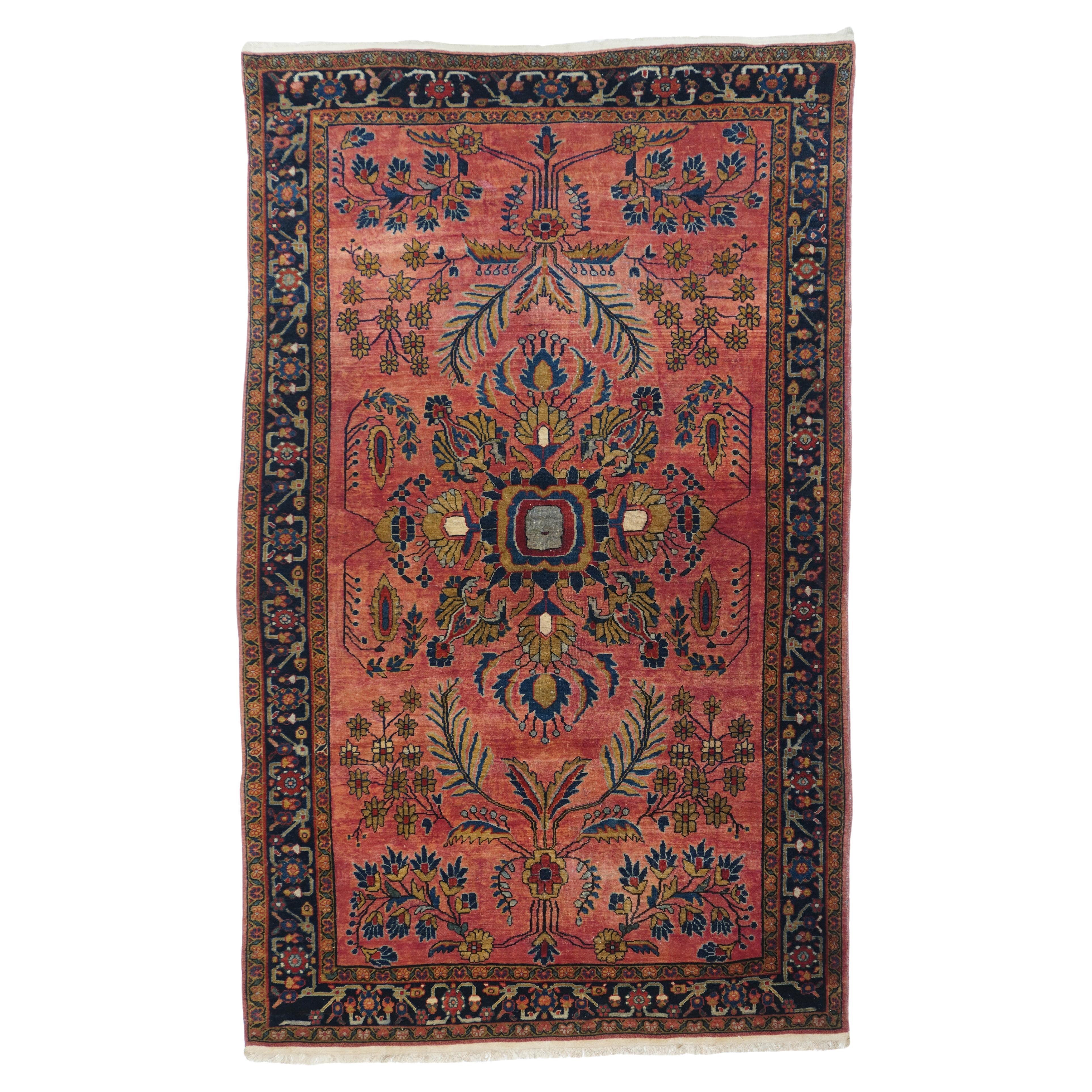 Fine Antique Mohajeran Sarouk Rug 4'3'' x 6'9''