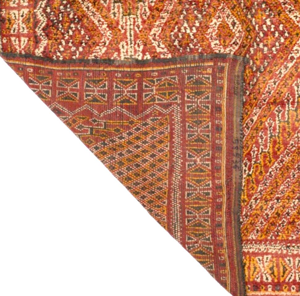 Fine Antique Moroccan Oushak Rug 7’2” x 8’7” In Good Condition For Sale In New York, NY