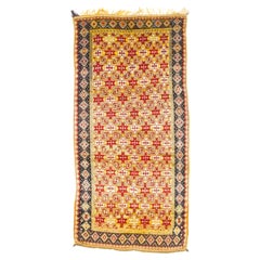Tapis ancien en laine tribale marocaine 4'6" x 9'7