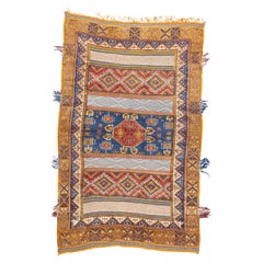 Fina Alfombra Tribal Marroquí Antigua de Lana 6'10" x 7'8