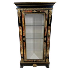 Pregevole vetrinetta antica in stile Napoleone III Boulle