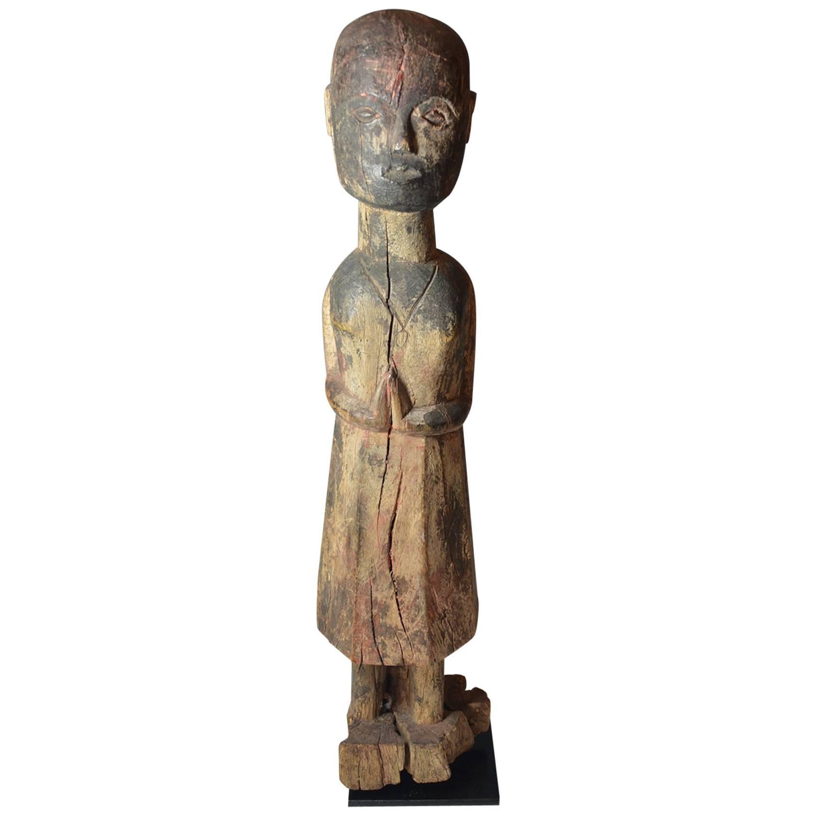 Fine Antique Nepal Himalaya Tribal Tharu  Figure For Sale