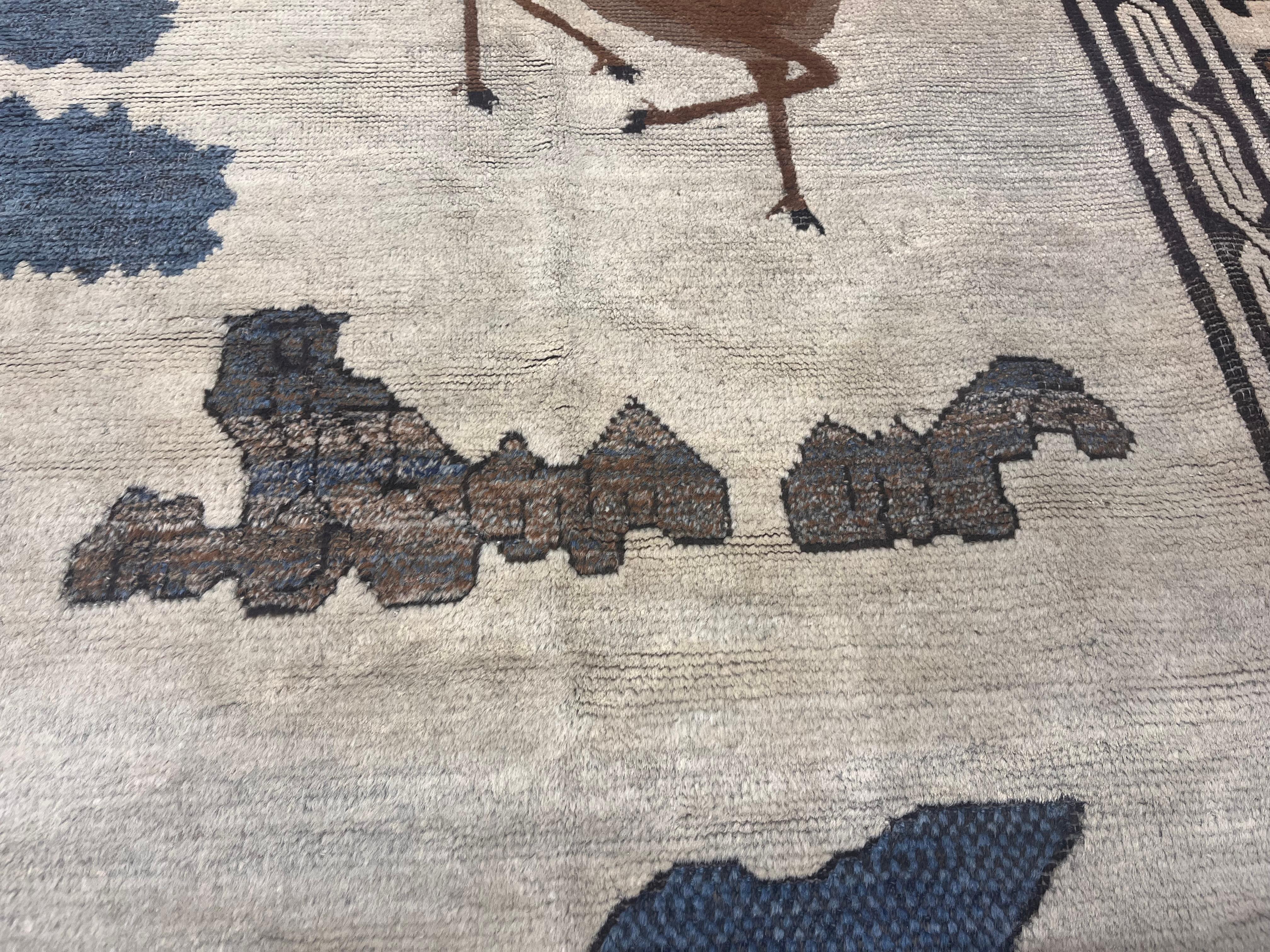 Fine Antique Ninshiya 1st half of the 19th Century Rug 12’10” x 14’0