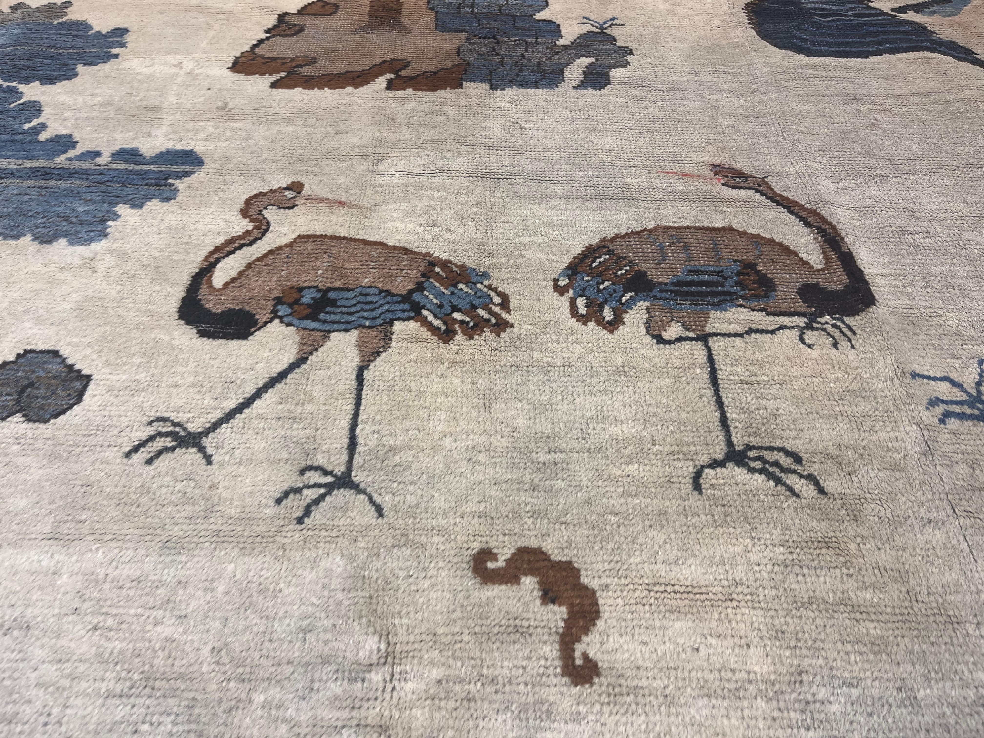 Fine Antique Ninshiya 1st half of the 19th Century Rug 12’10” x 14’0