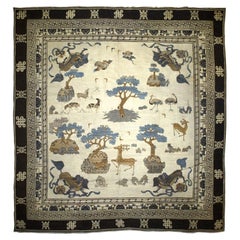 Fine Antique Ninshiya 1st half of the 19th Century Rug 12’10” x 14’0"