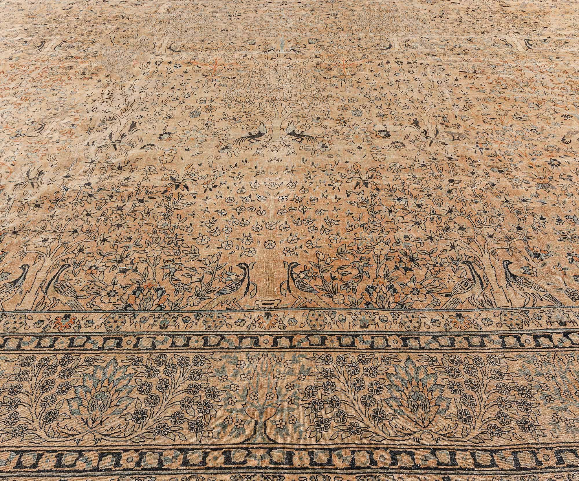Doris Leslie Blau Antique North Indian Handmade Wool Rug For Sale 1