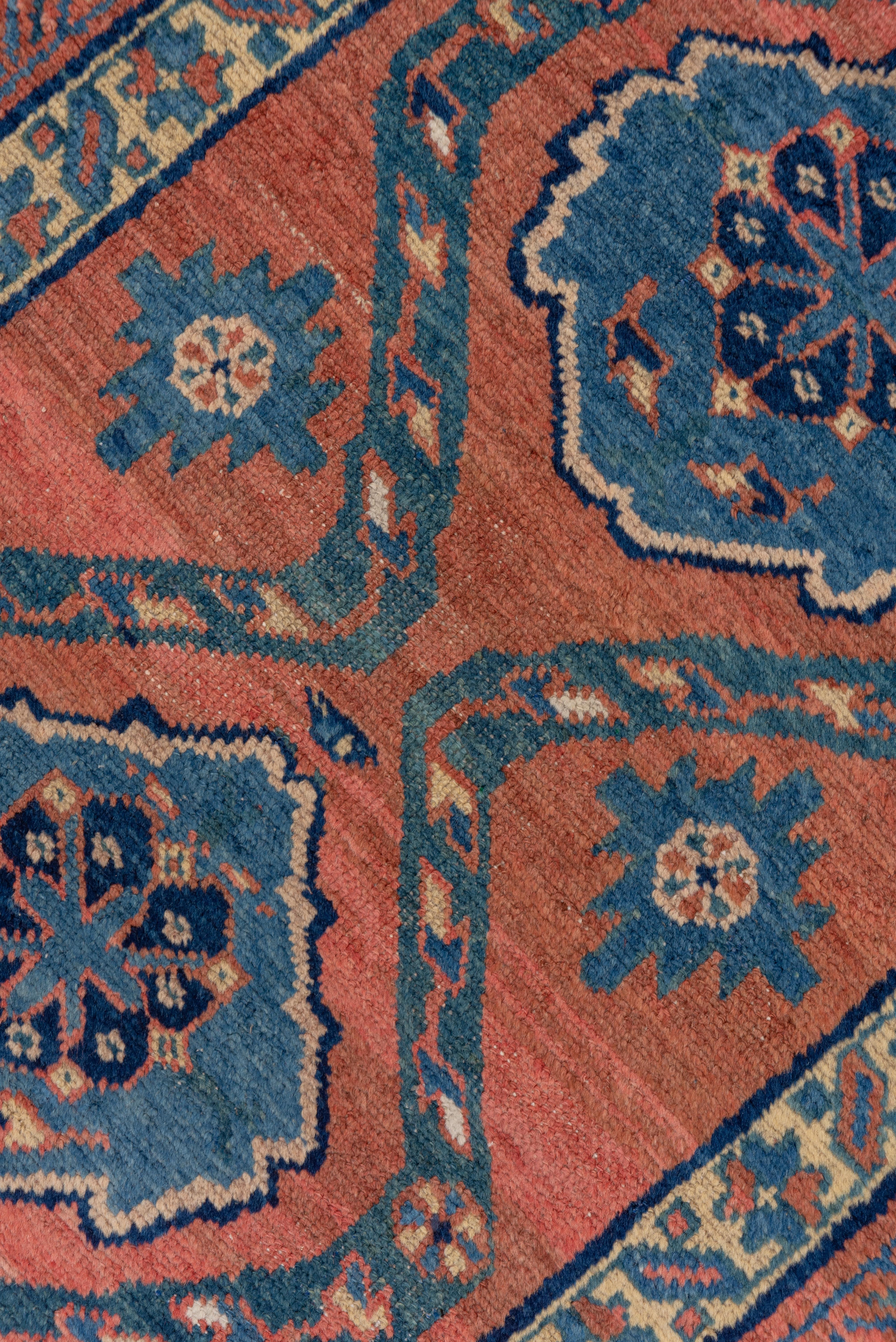Early 20th Century Fine Antique Northwest Persian Tribal Runner, Bright Red Field, Blue Accents For Sale