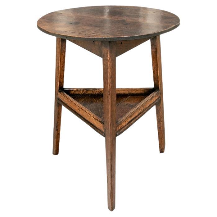 Fine Antique Oak Cricket Table  For Sale