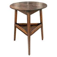 Fine Used Oak Cricket Table 