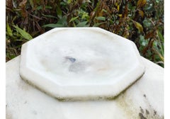 Fine Antique Octagonal Cut Marble Garden Pedestal