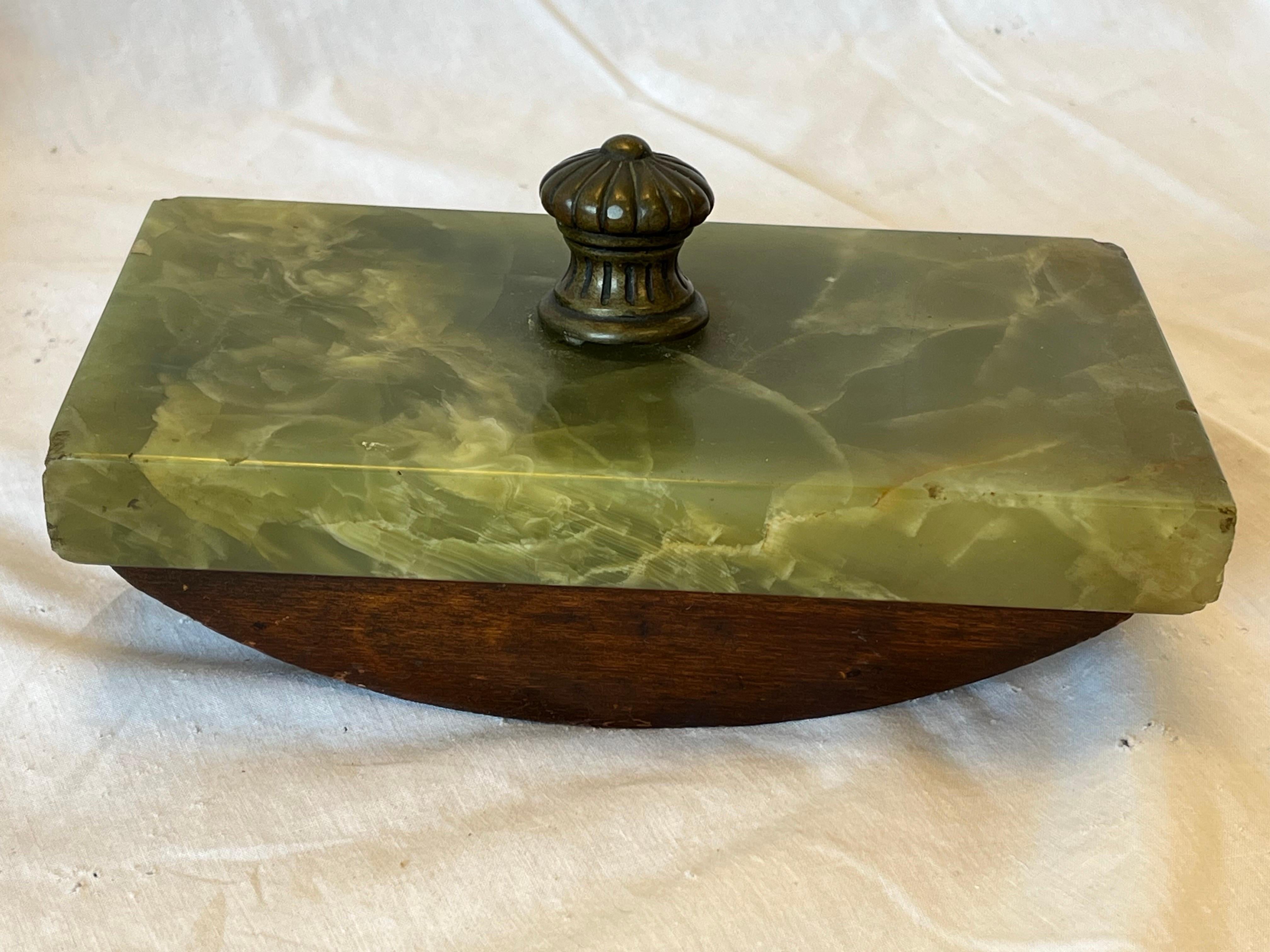 Fine Antique Onyx and Bronze Desk Ink Stand Pen Rest Faux Book and Blotter Set For Sale 13