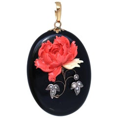 Victorian Onyx Pendant, 1880