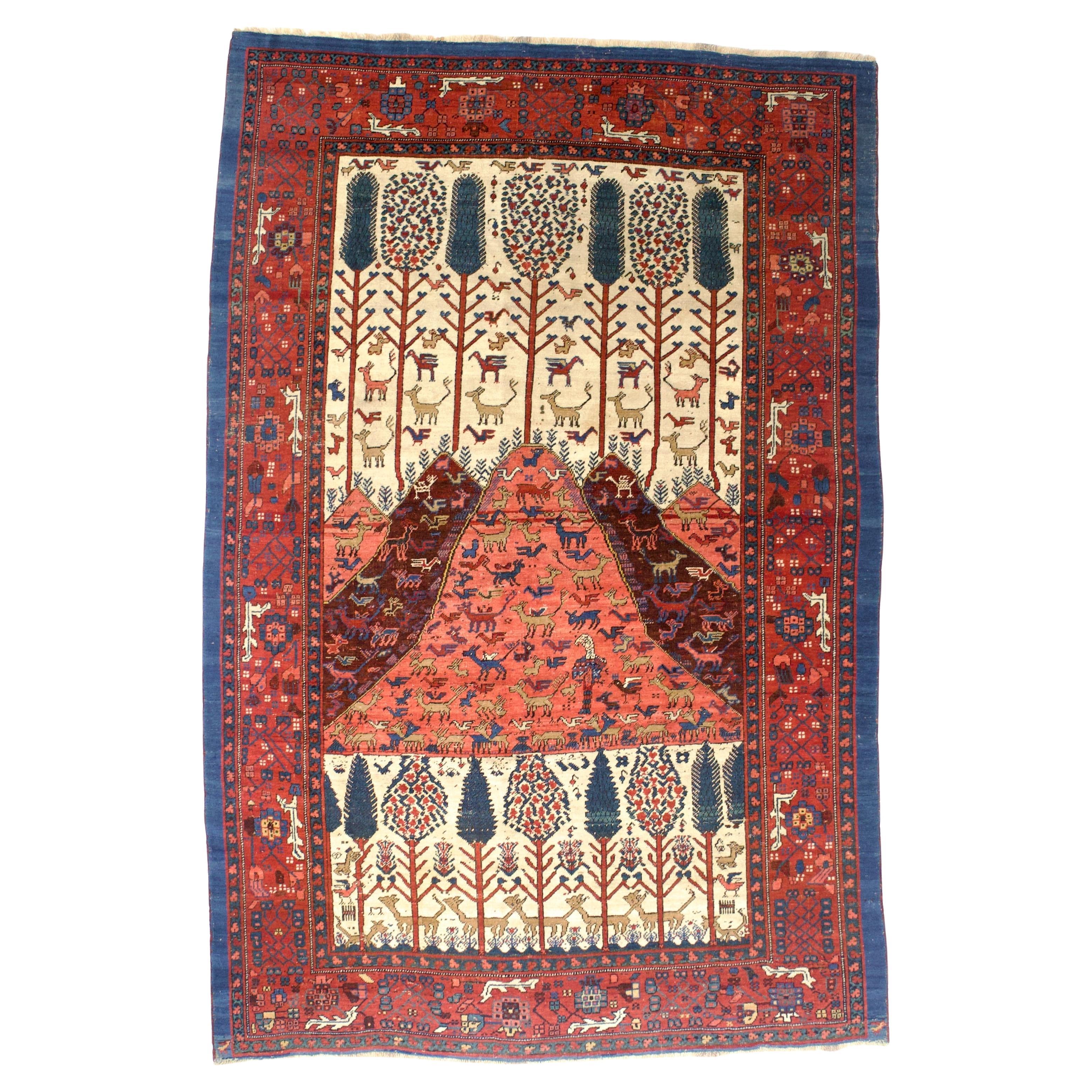 Fina alfombra persa antigua Bakhshayesh 5'9" x 8'7