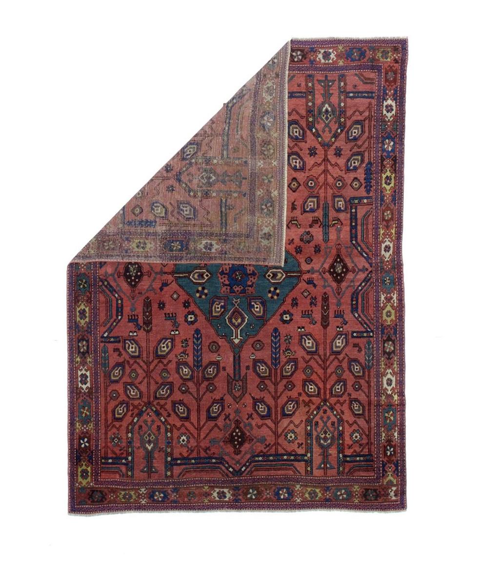 Fine Antique Persian Bakhshayesh Tribal Wool Rug 5'6