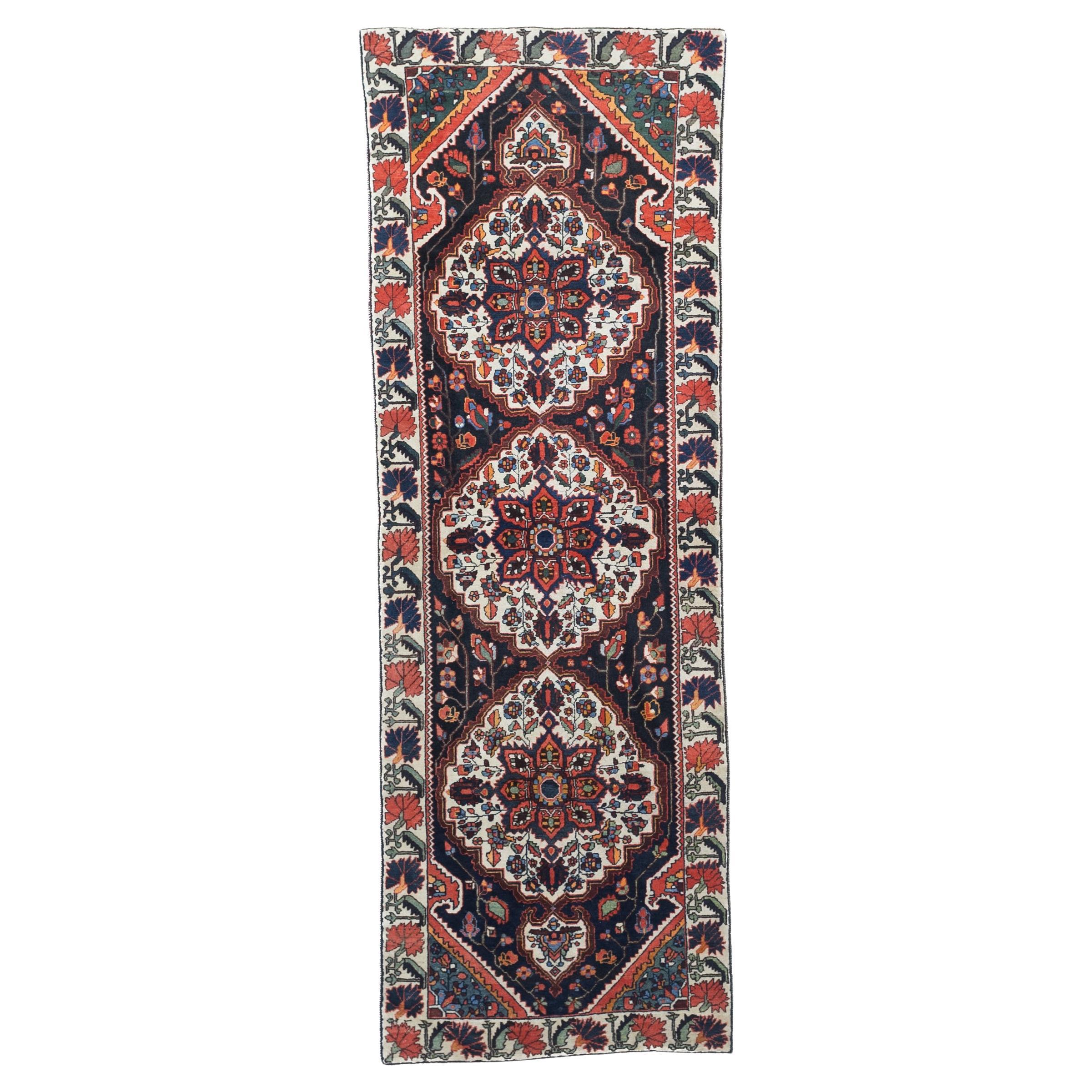 Fine Antique Persian Bakhtiari Rug 3’4” x 9’11”