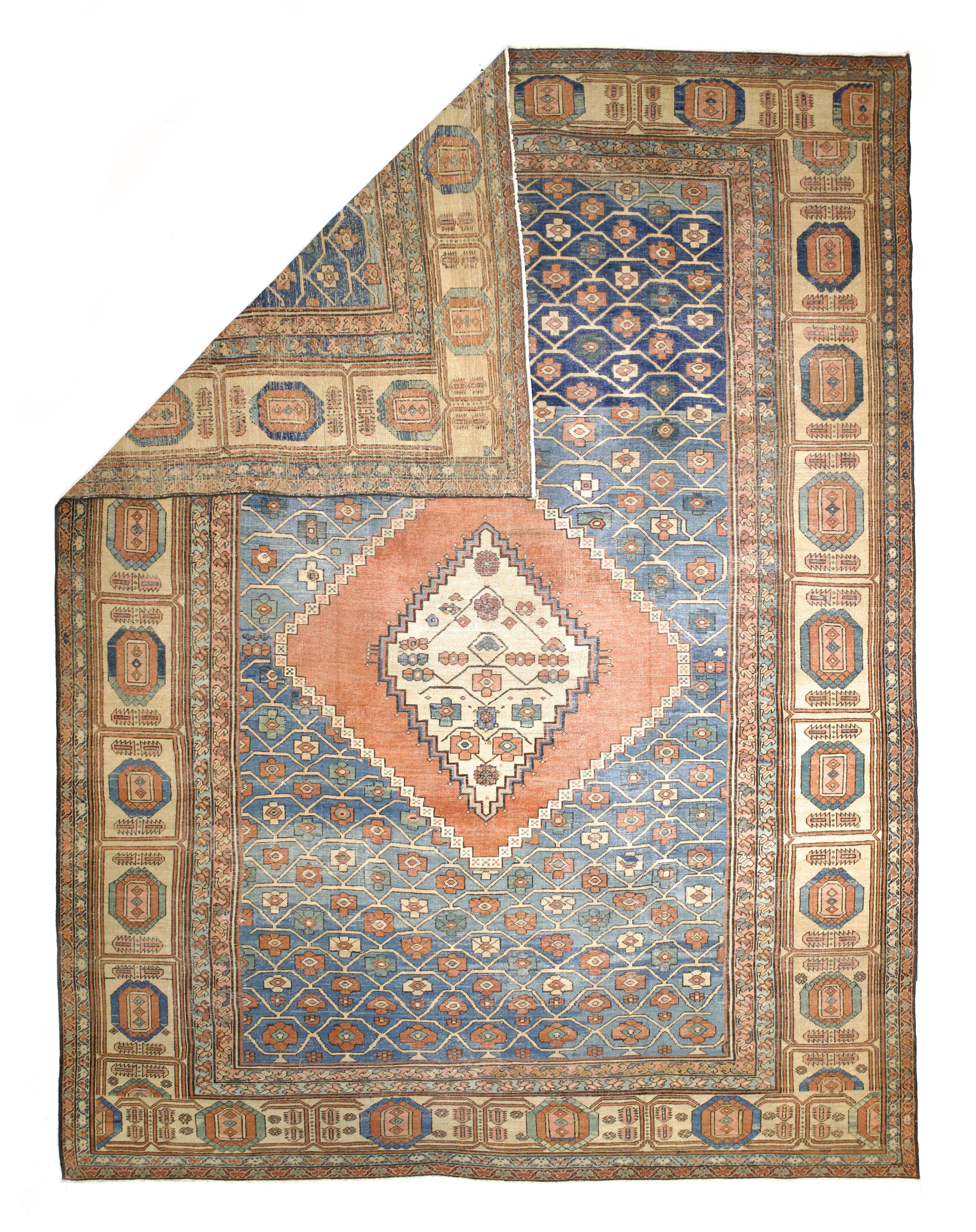 Feiner antiker persischer Bakshayesh-Teppich 10'11