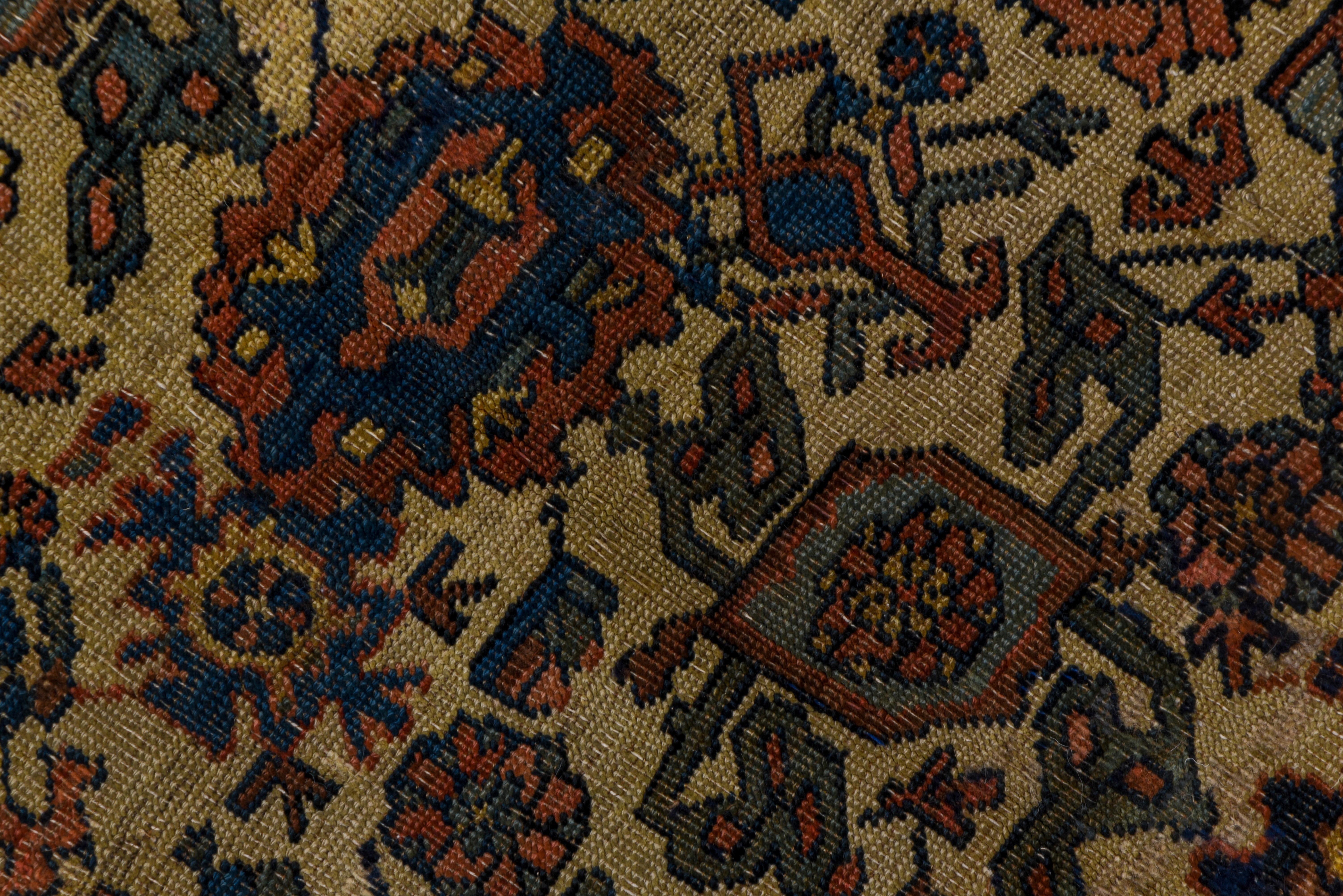 Early 20th Century Fine Antique Persian Bidjar Carpet, Rich Colors, Crab Design For Sale
