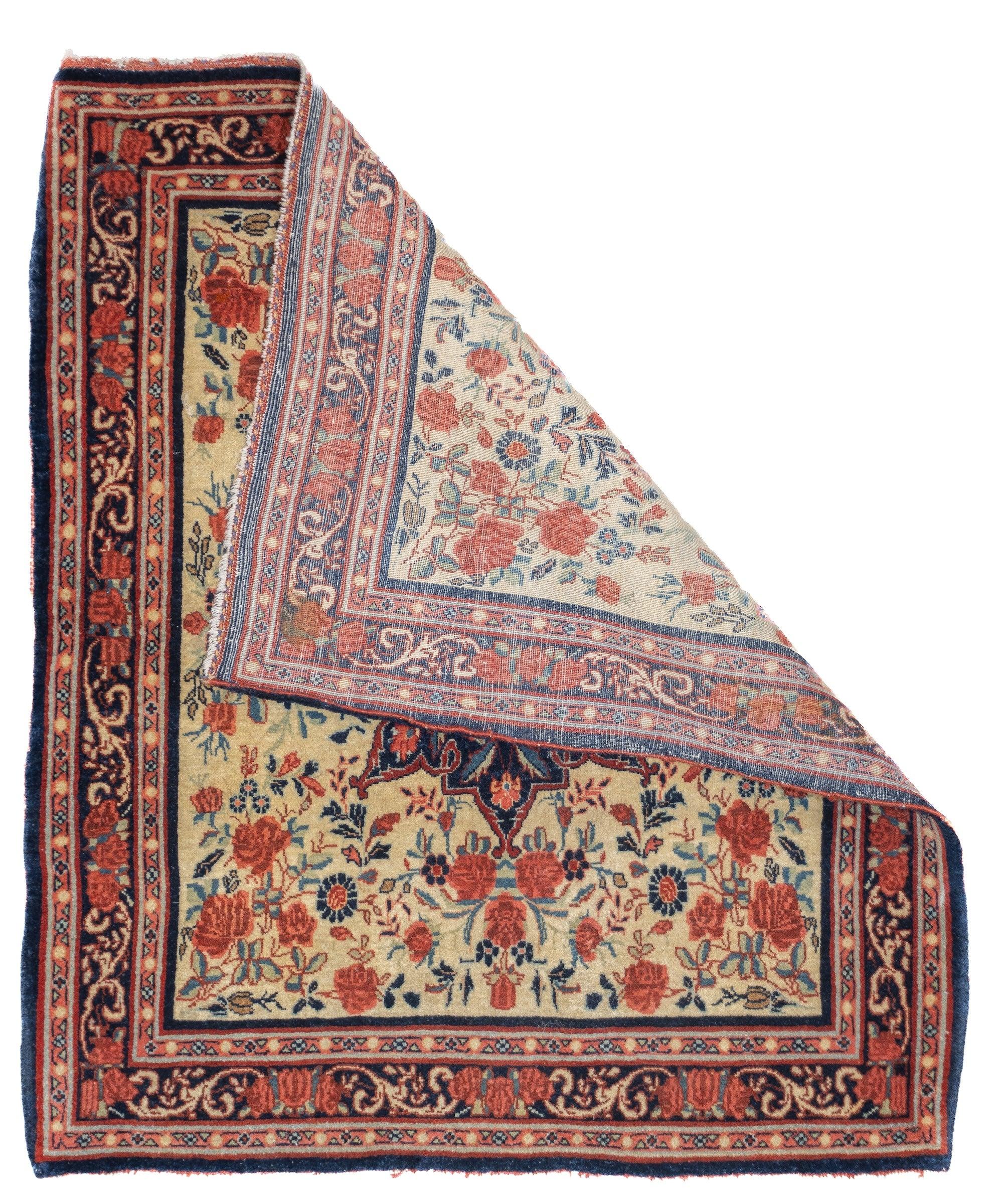 Feiner antiker persischer Bijar Teppich 2'4'' x 2'9''. Die gut geknüpften Dorfteppiche aus dem Gebiet von Arak/Sultanabad, insbesondere die 