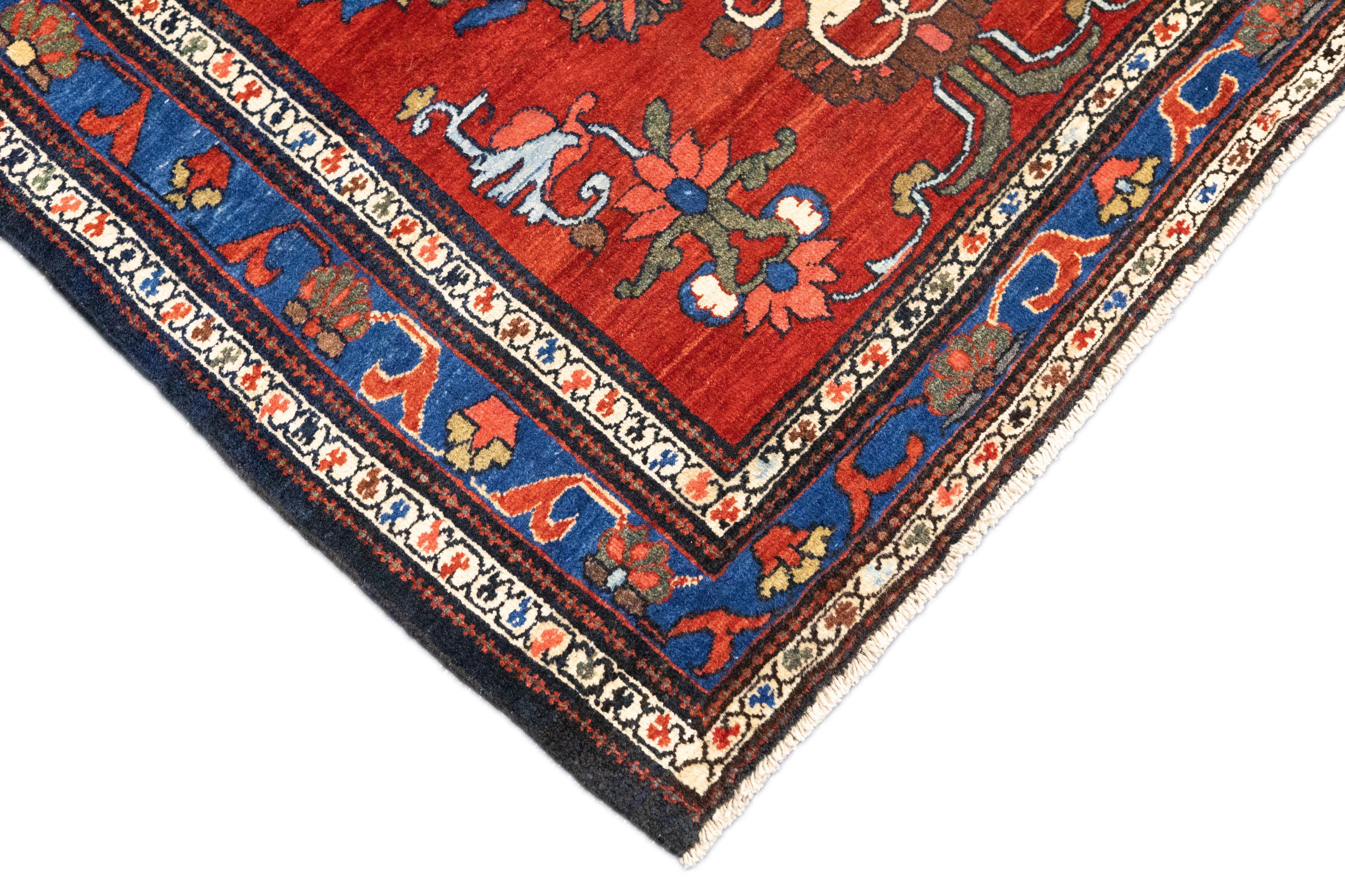 Hand-Knotted Fine Antique Persian Farahan Rug 3'6'' x 5'0