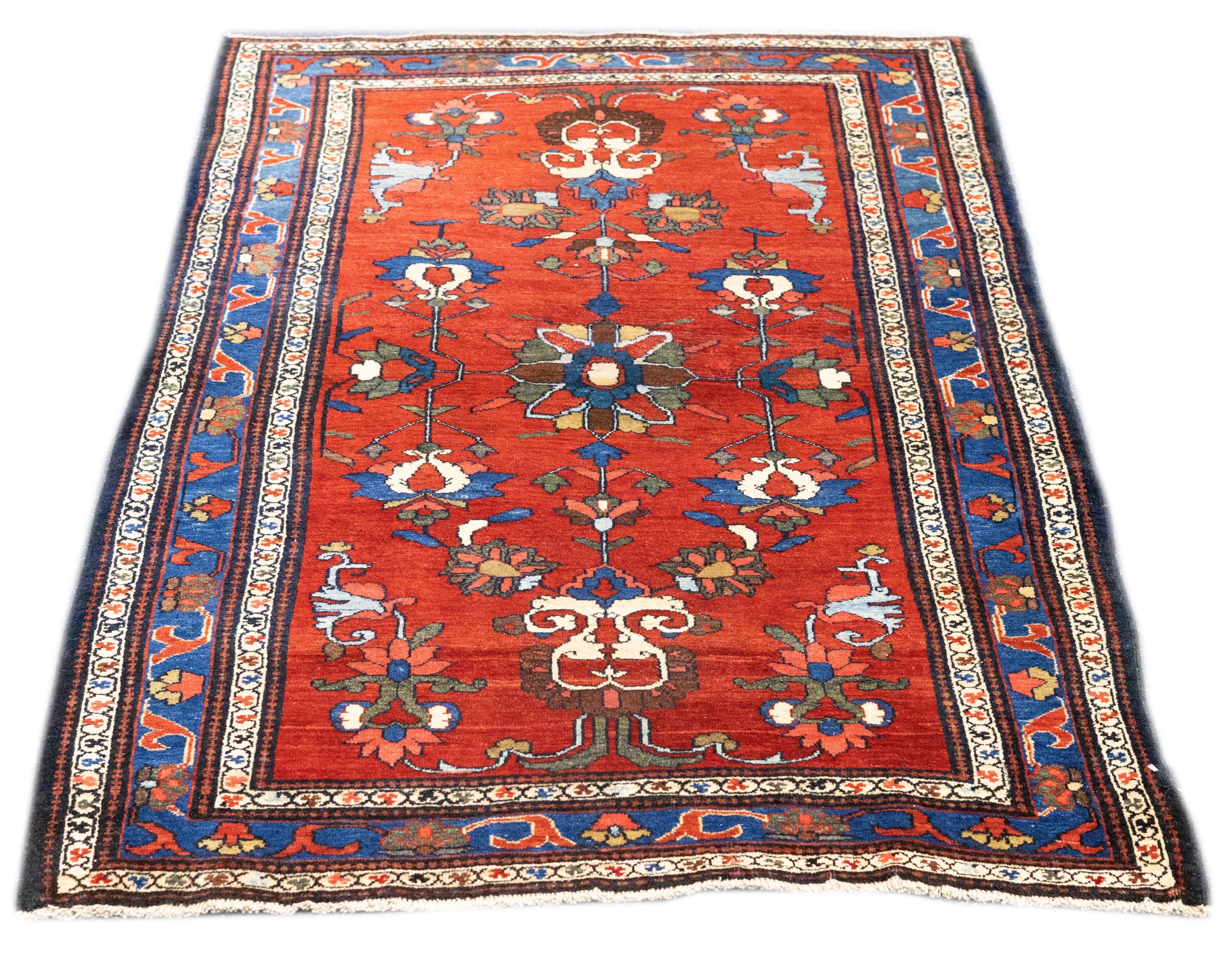 Wool Fine Antique Persian Farahan Rug 3'6'' x 5'0