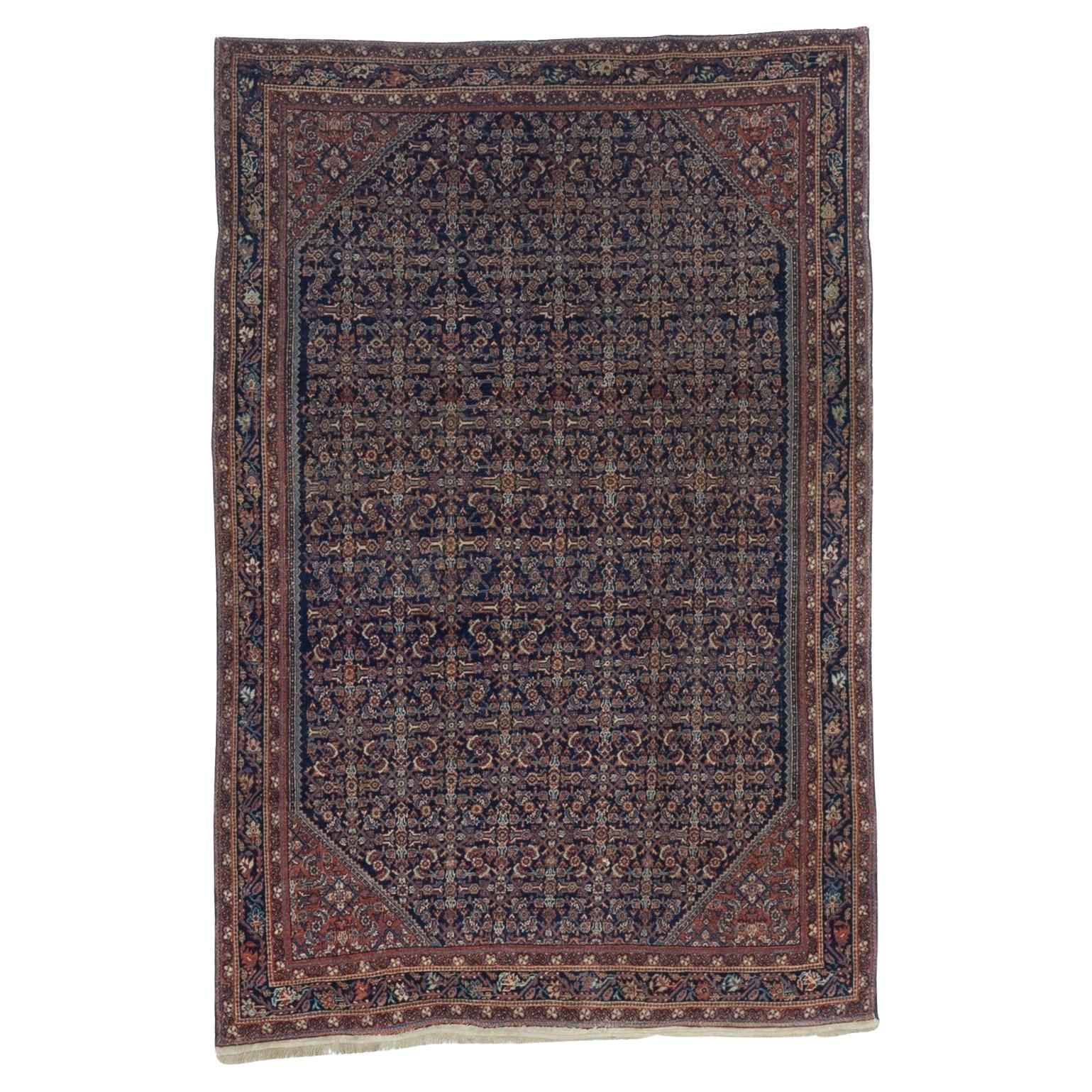 Fine Antique Persian Farahan Rug 4'3" x 6’2"