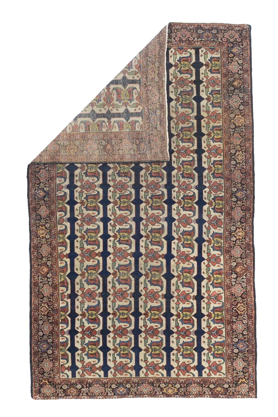 Feiner antiker persischer Farahan Sarouk-Teppich 4'0
