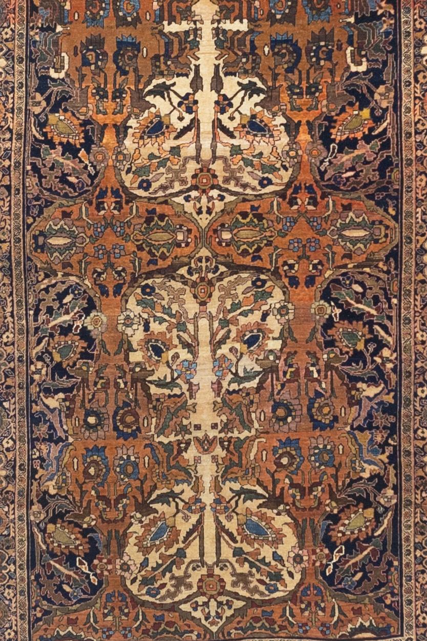 Persiano Tappeto antico Sarouk Farahan, 4'3