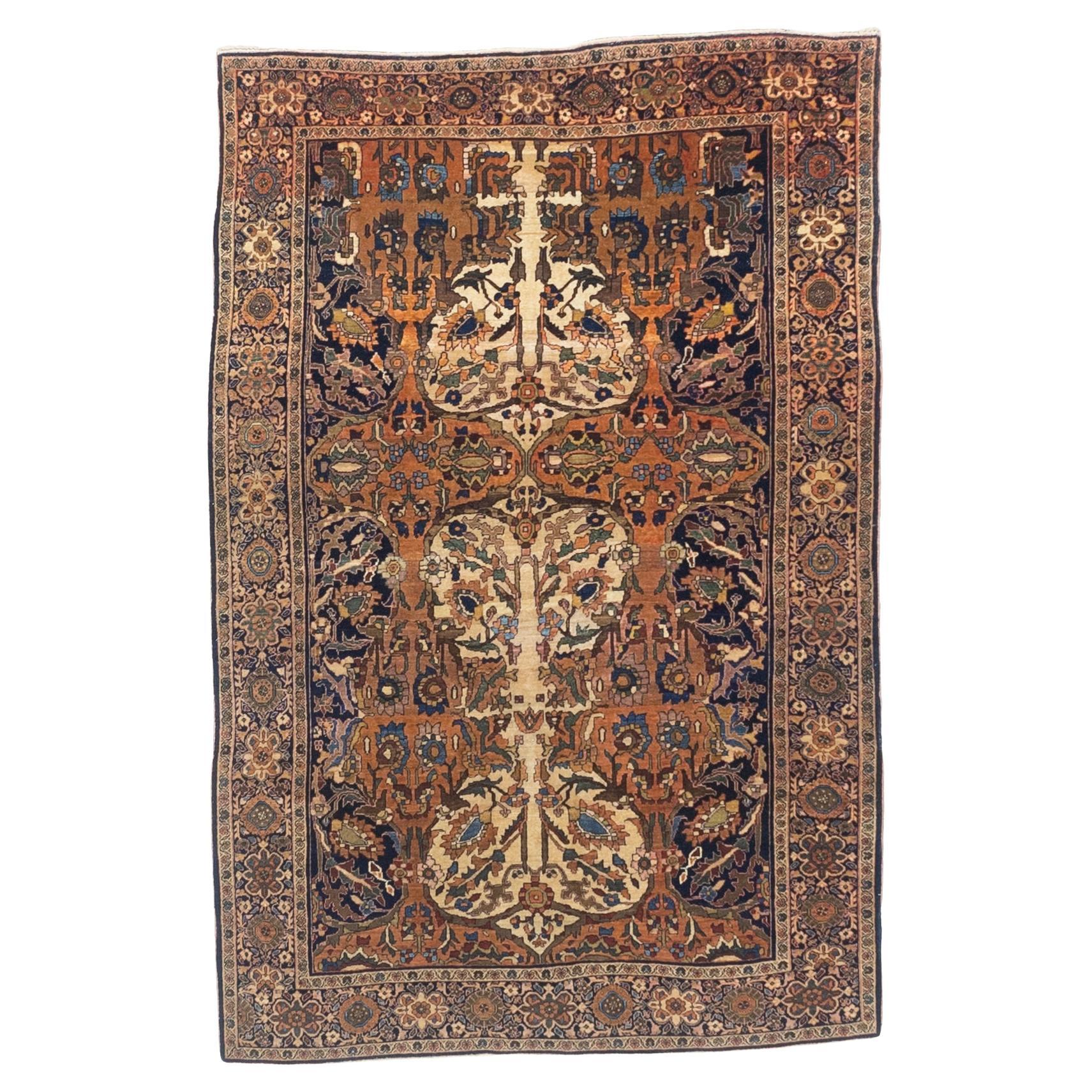 Fine Antique Persian Farahan Sarouk Rug 4'3" x 6’4"