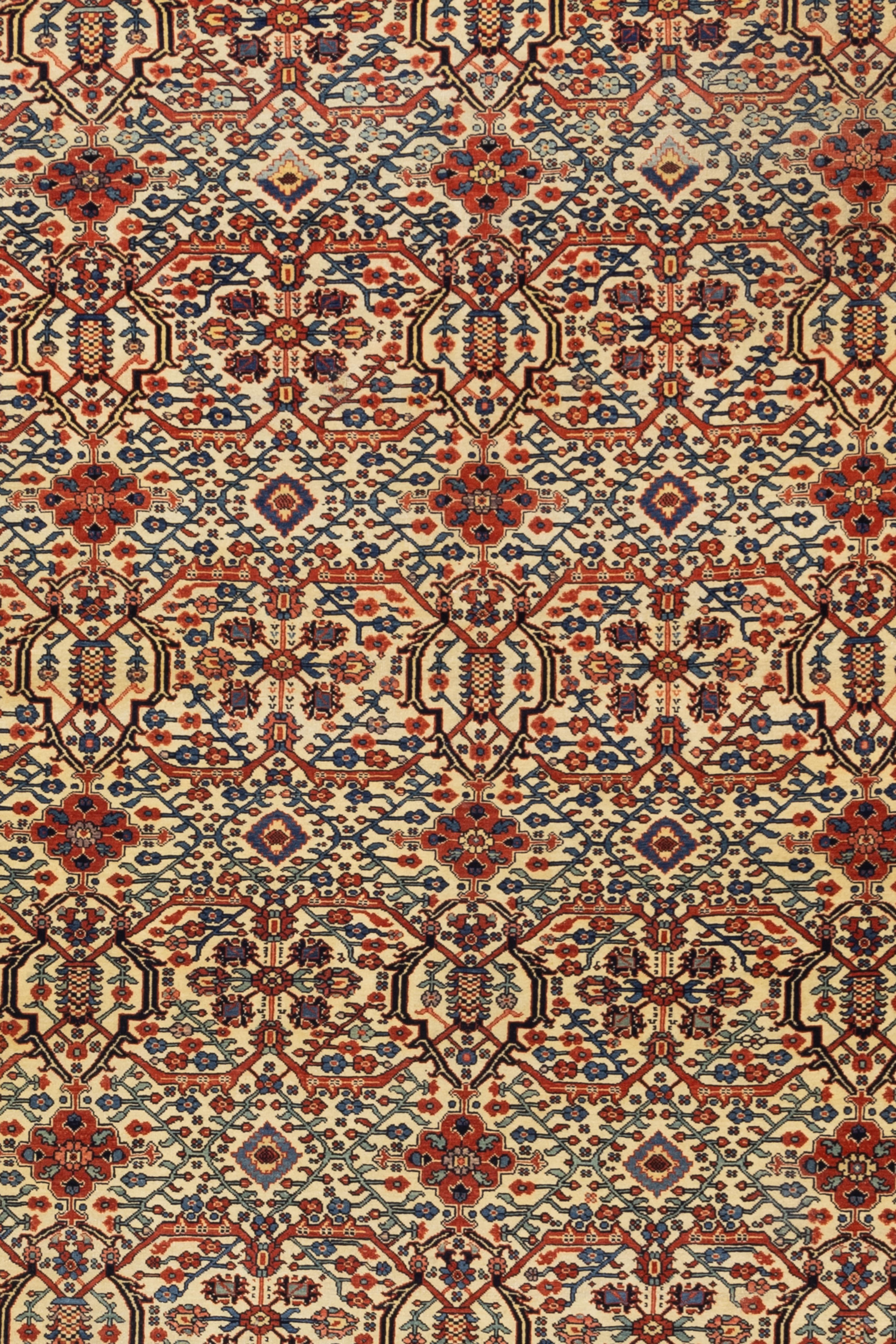 Perse Tapis Sarouk Farahan Persan antique 4'6