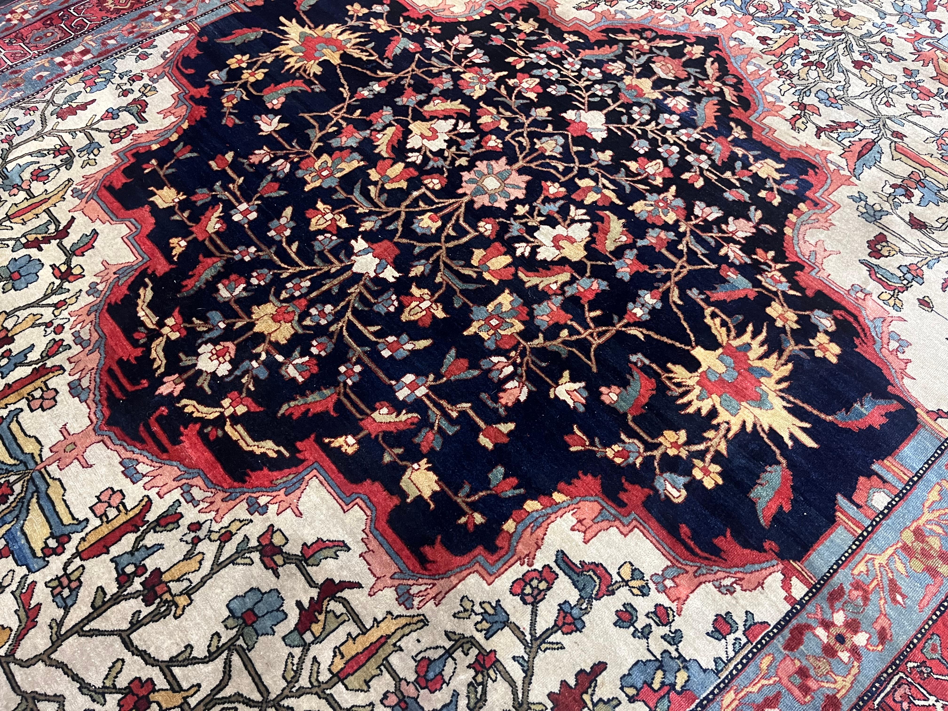 Fina Alfombra Persa Antigua Sarouk Farahan 6'3