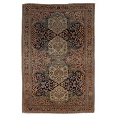 Fine Antique Persian Farahan Sarouk Wool Rug 4'3" x 6’7"