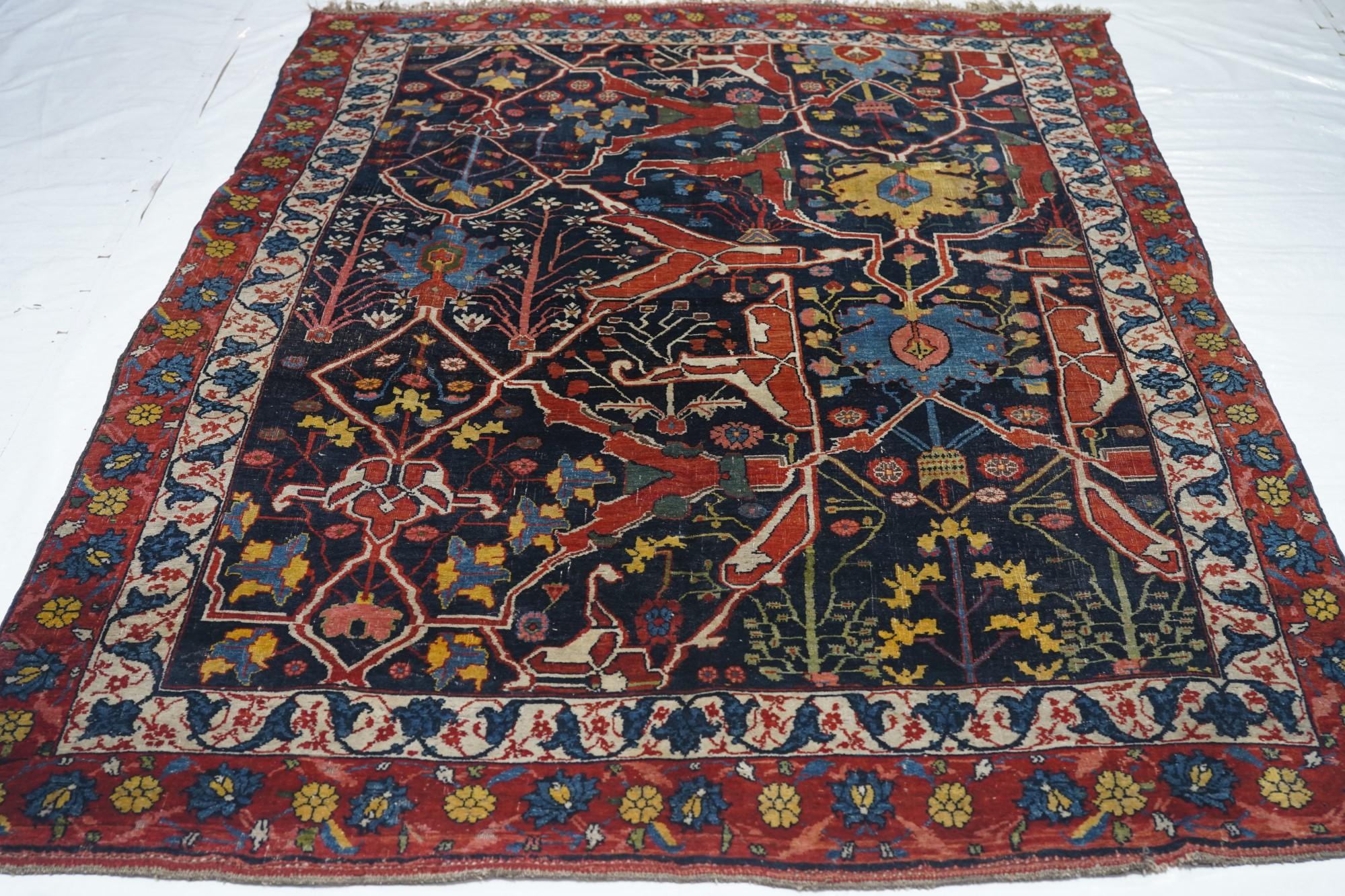 Fine Antique Persian Garouss Bidjar (Wool Foundation) Rug 5'9'' x 8'7'' For Sale 4