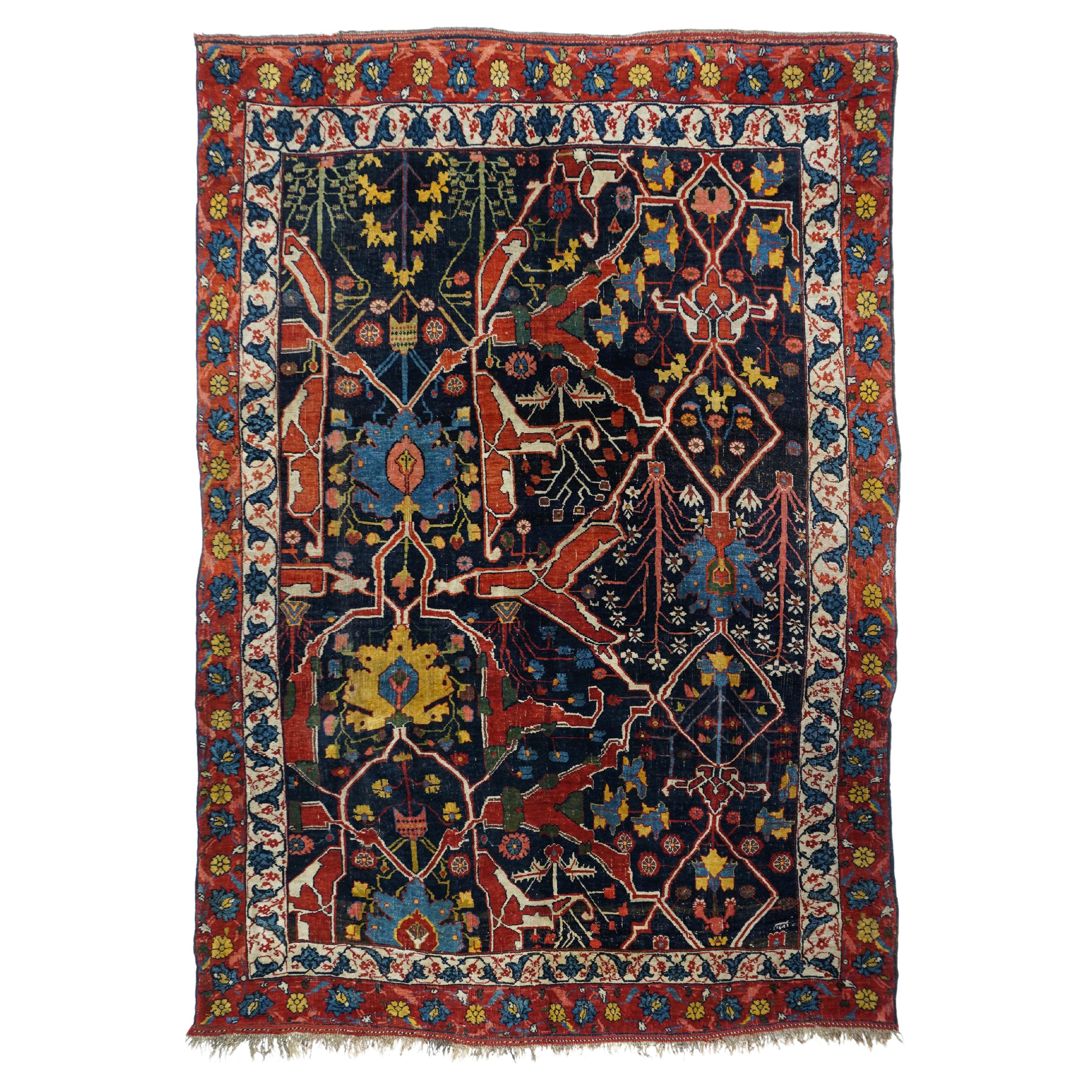 Fine Antique Persian Garouss Bidjar (Wool Foundation) Rug 5'9'' x 8'7'' For Sale