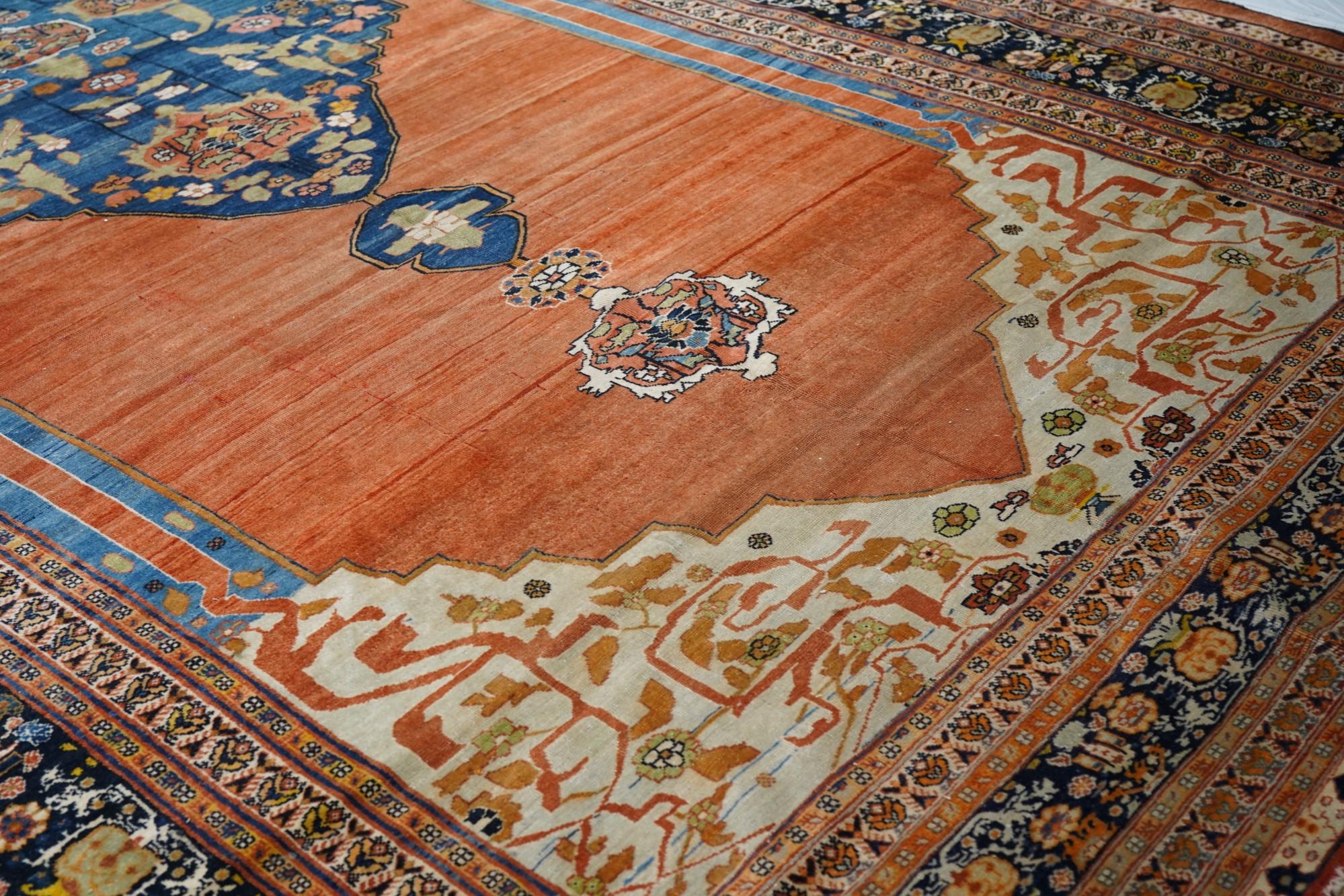 Late 19th Century Fine Antique Persian Haji Jalili Rug For Sale