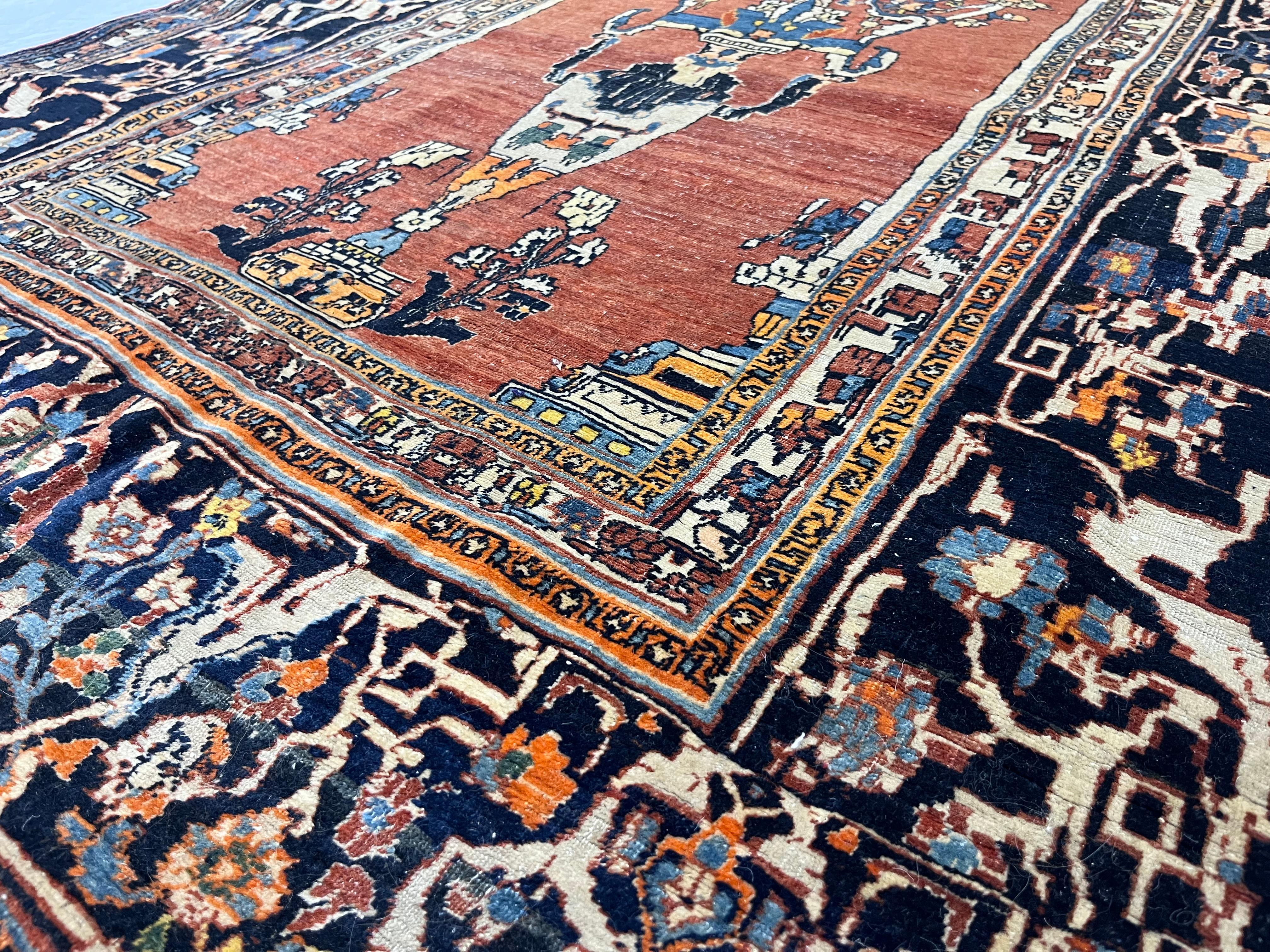 Fine Antique Persian Haji Jalili Tabriz Rug 4’4” x 5’9” In Good Condition For Sale In New York, NY