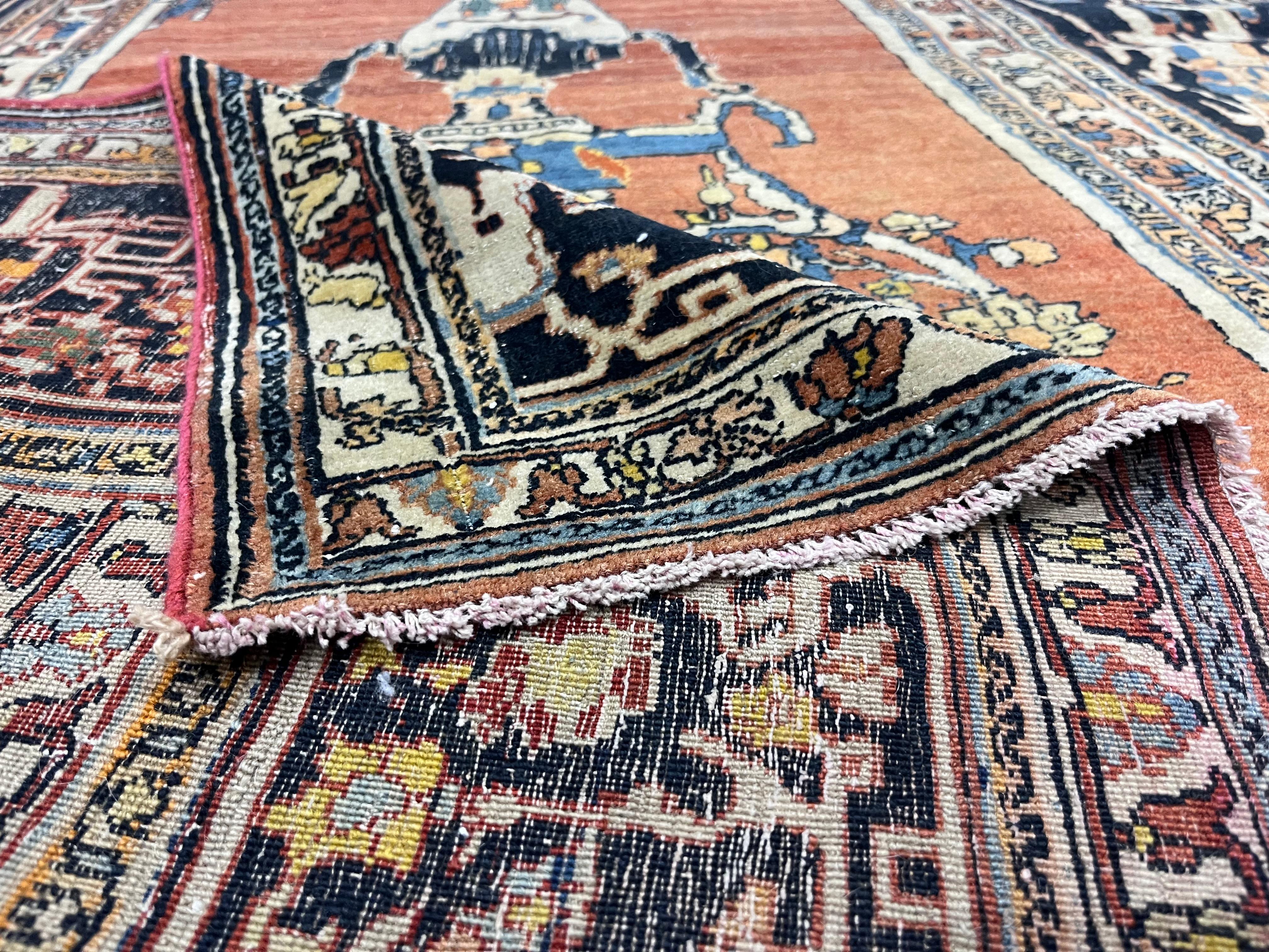 Fine Antique Persian Haji Jalili Tabriz Rug 4’4” x 5’9” For Sale 1