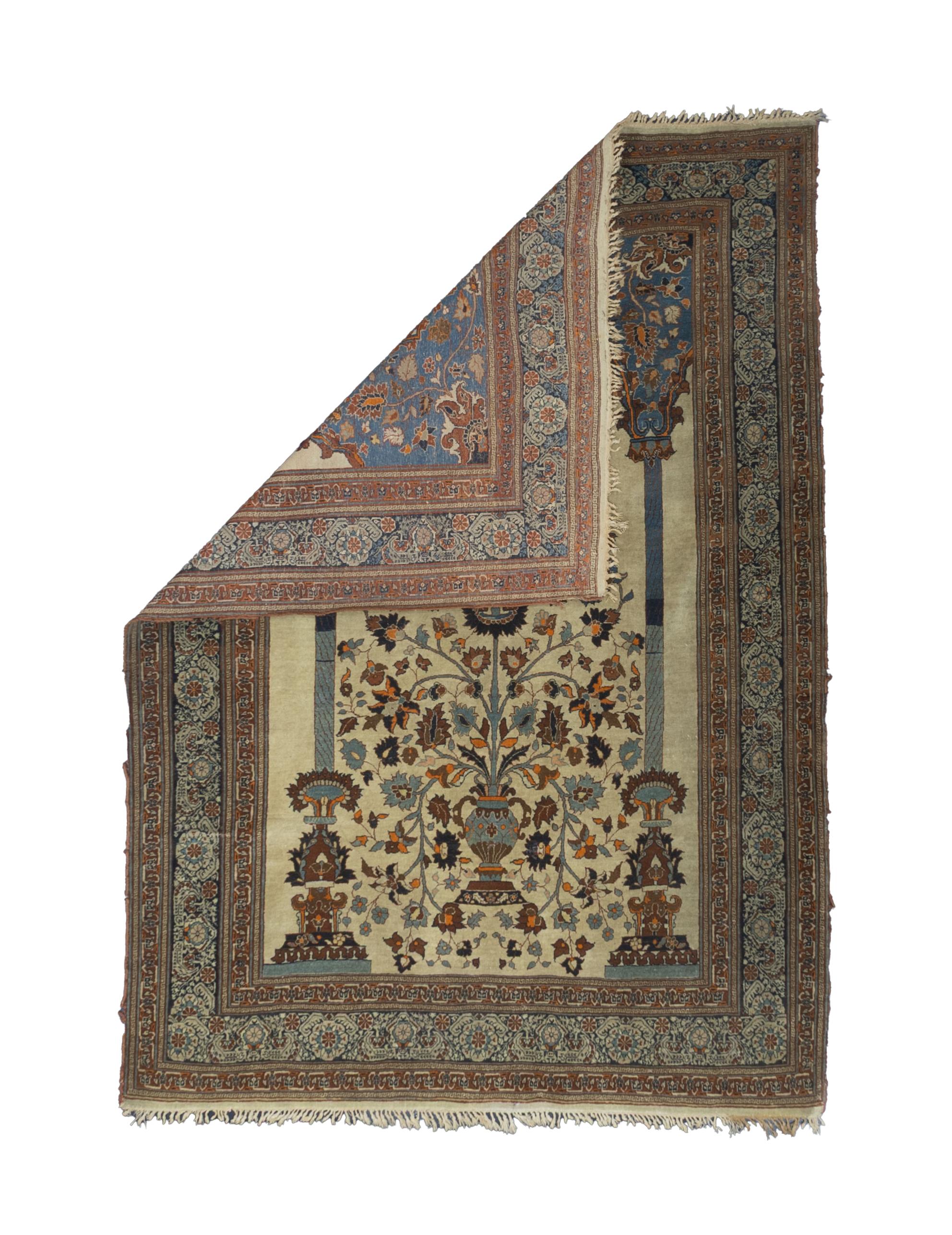 Tappeto antico persiano Haji Jalili Tabriz 4'6