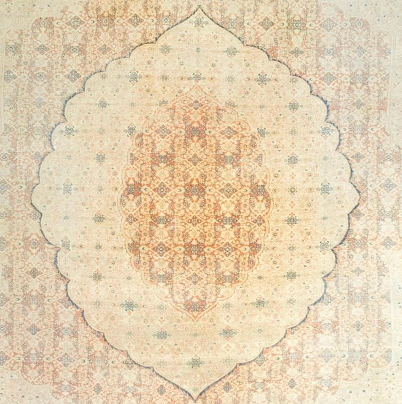 Feiner antiker persischer Haji Jalili Tabriz Teppich 9'11 x 11'9 (Persisch) im Angebot