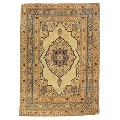 Fine Antique Persian Haji Jalili Tabriz Wool Rug 4’0" x 5’9”