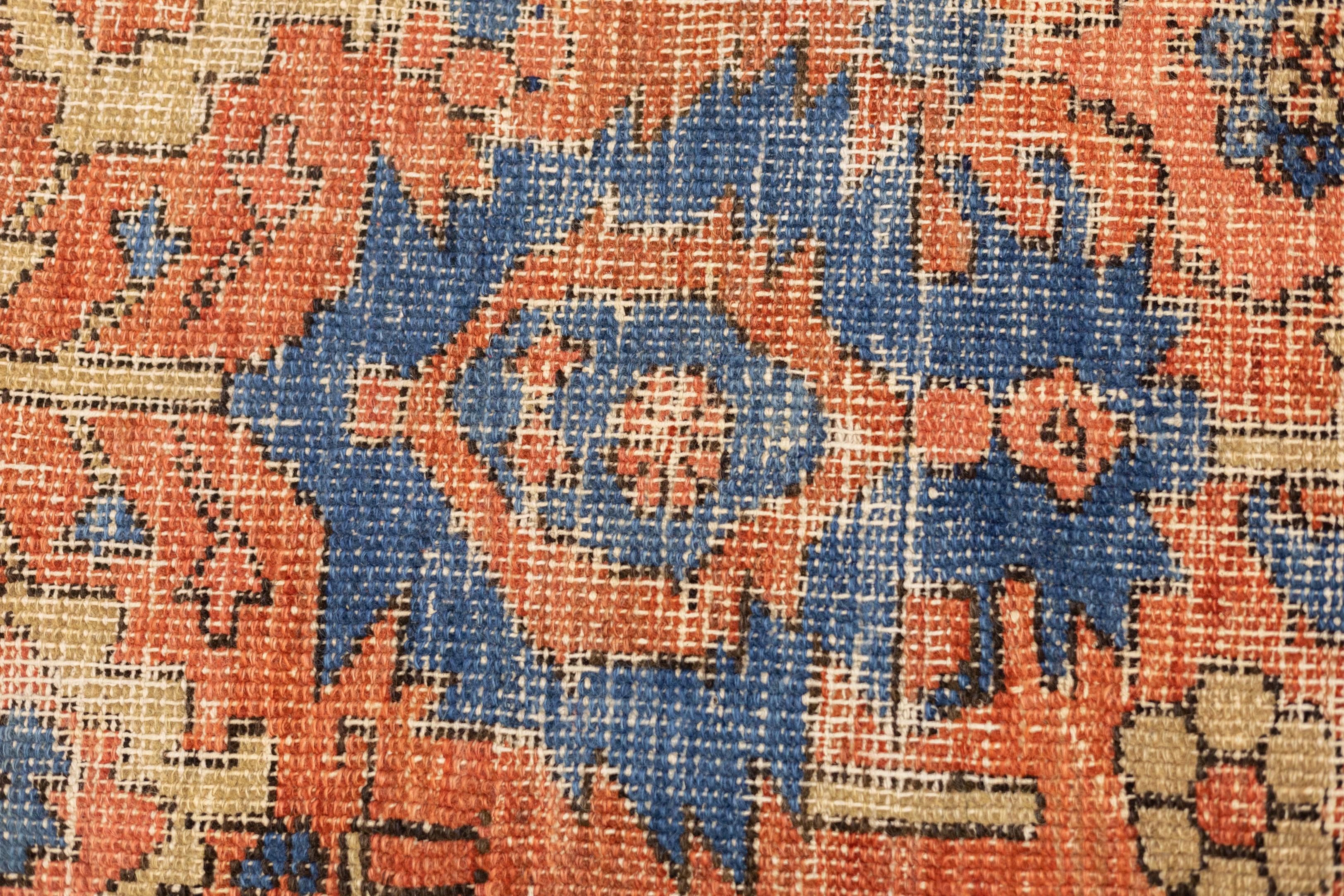 Wool Fine Antique Persian Heriz 9'5