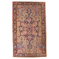 Tappeto antico Heriz persiano 6'7" x 11'0"